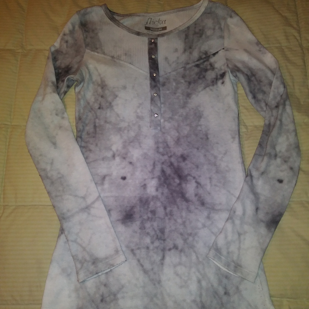 Beautiful Tie Dye & Rhinestone Top